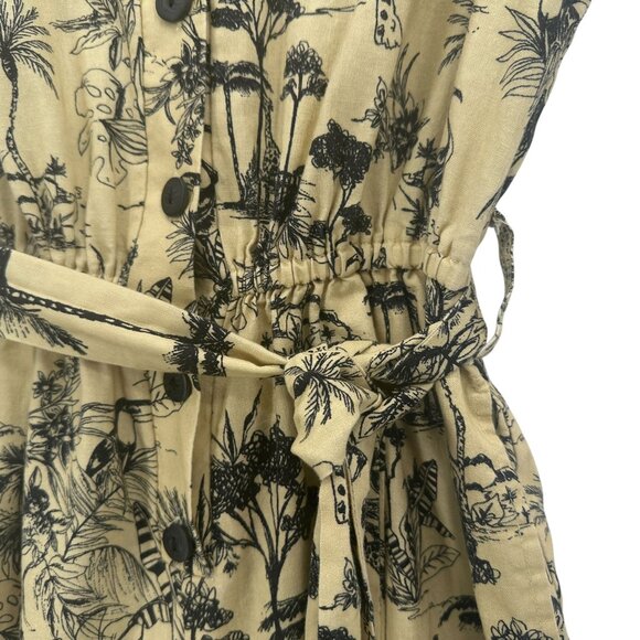 Corey Lynn Calter Womens XS Romper Penelope Toile Linen Blend Anthropologie - Picture 3 of 8